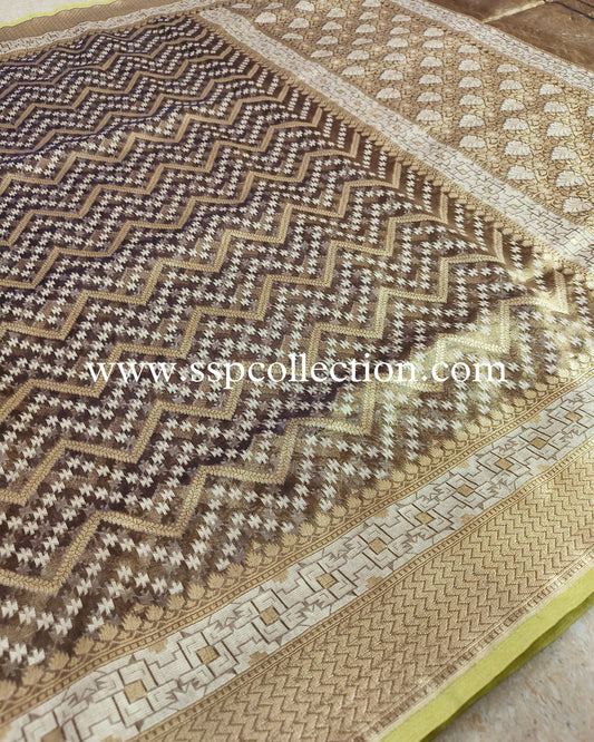 Dhoop-Chao Pure Tissue Silk Banarasi Saree