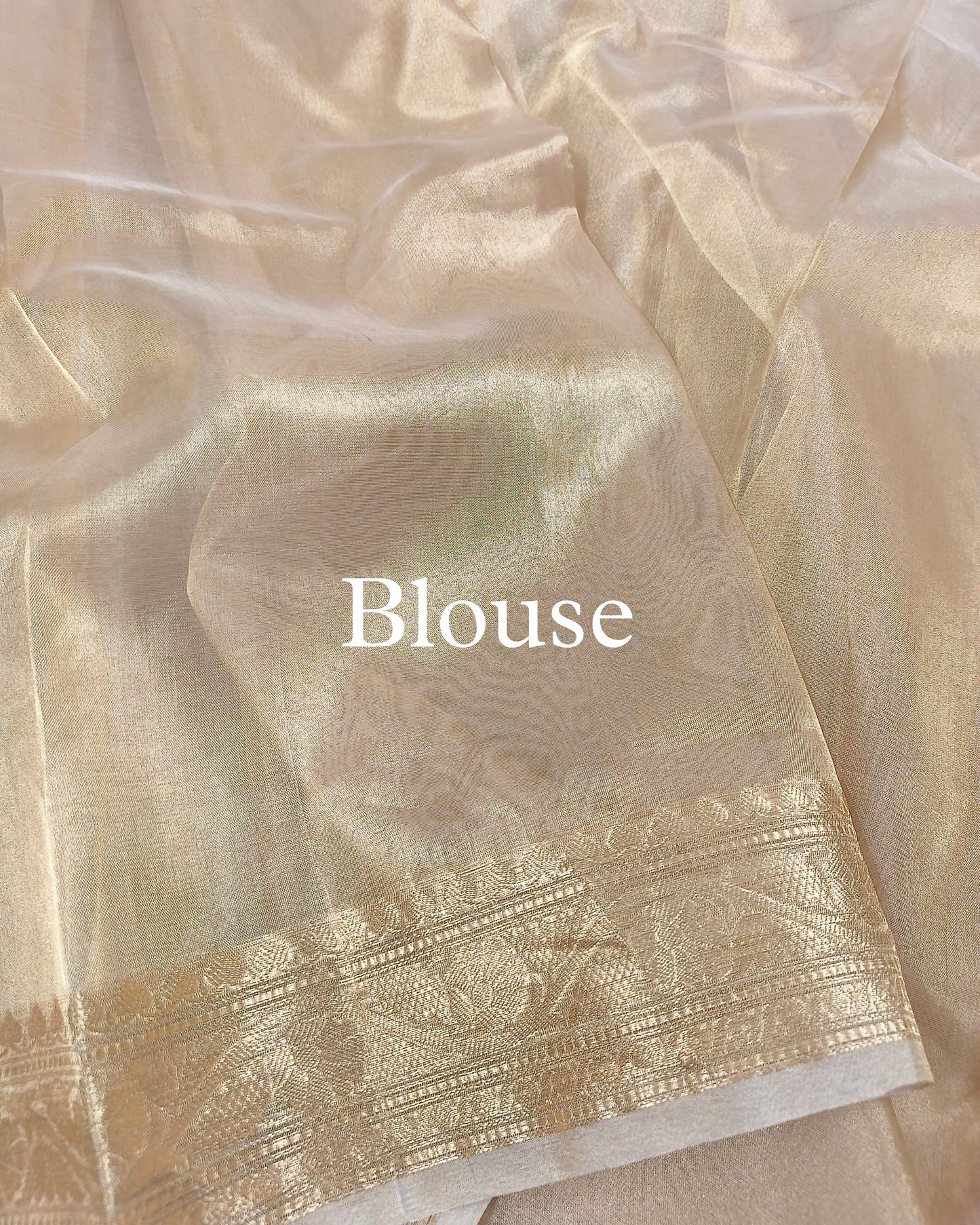 Gold Banarasi Pure Tissue Silk Saree
