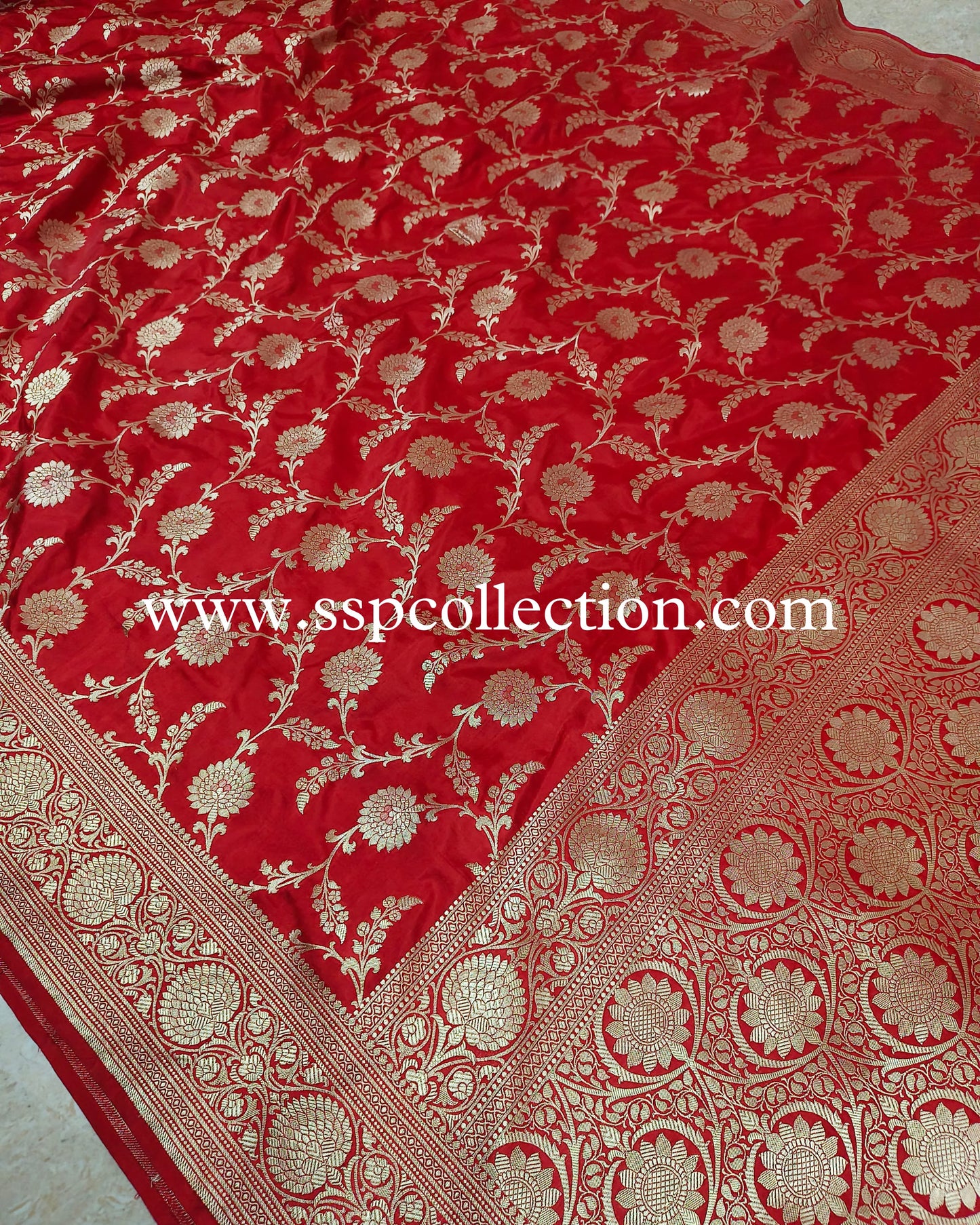 Red Banarasi Pure Katan Silk Saree