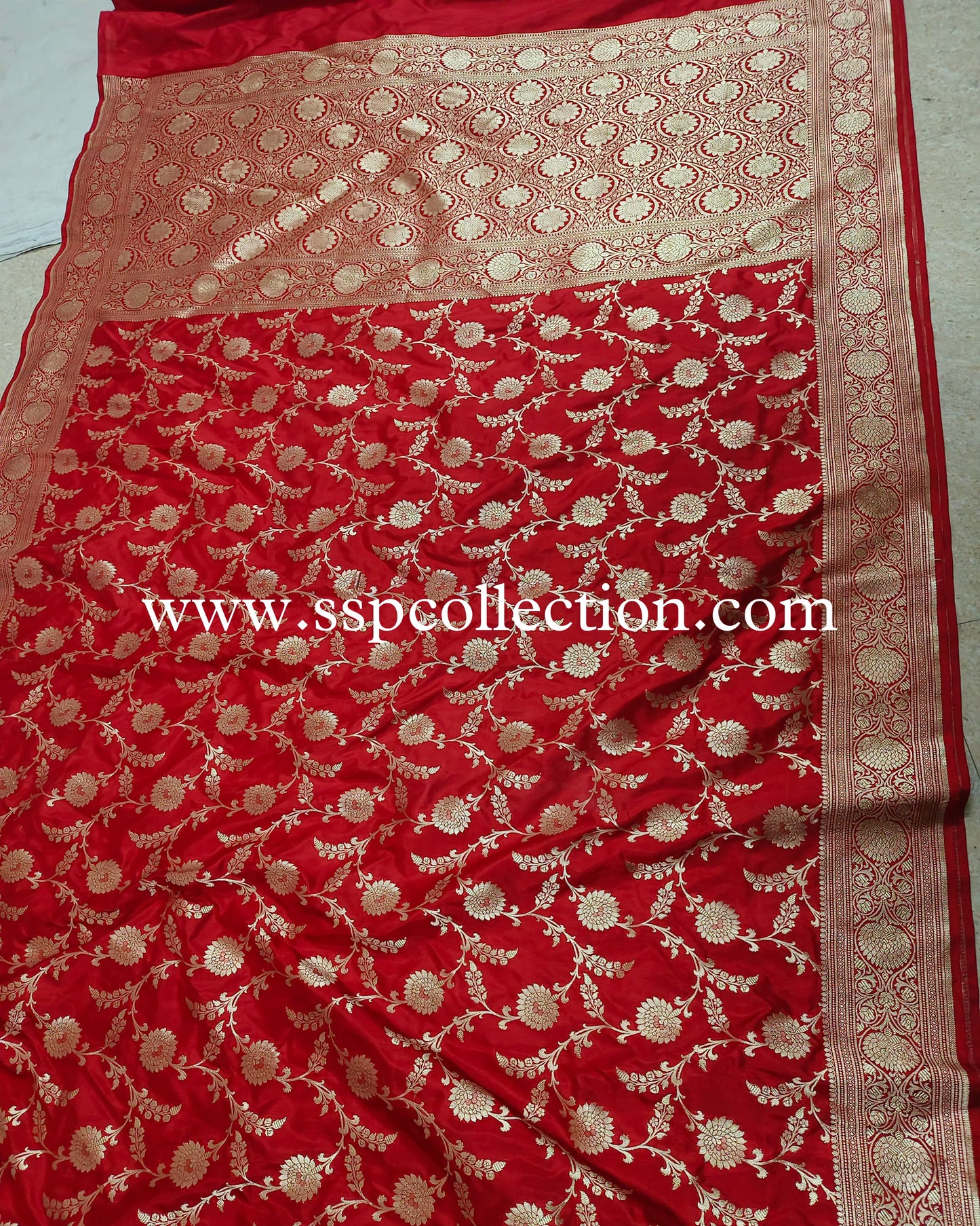 Red Banarasi Pure Katan Silk Saree