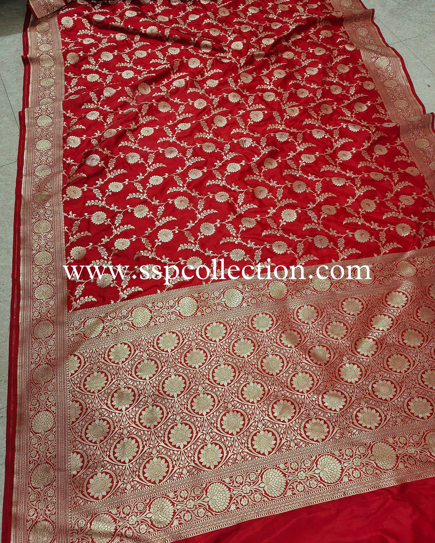 Red Banarasi Pure Katan Silk Saree