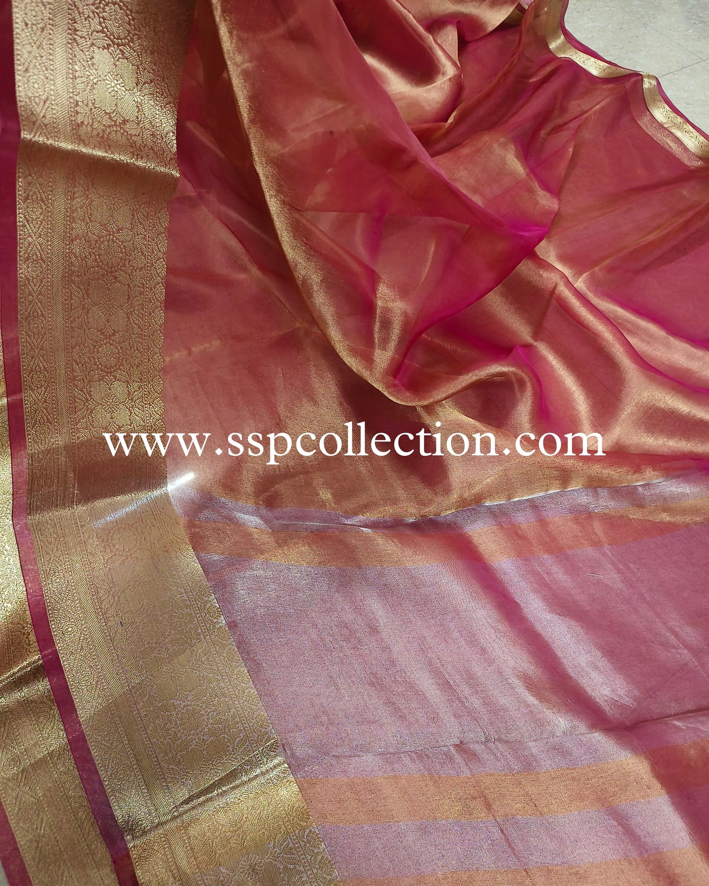 Dhoop-Chaao Pure Tissue Silk Banarasi Saree