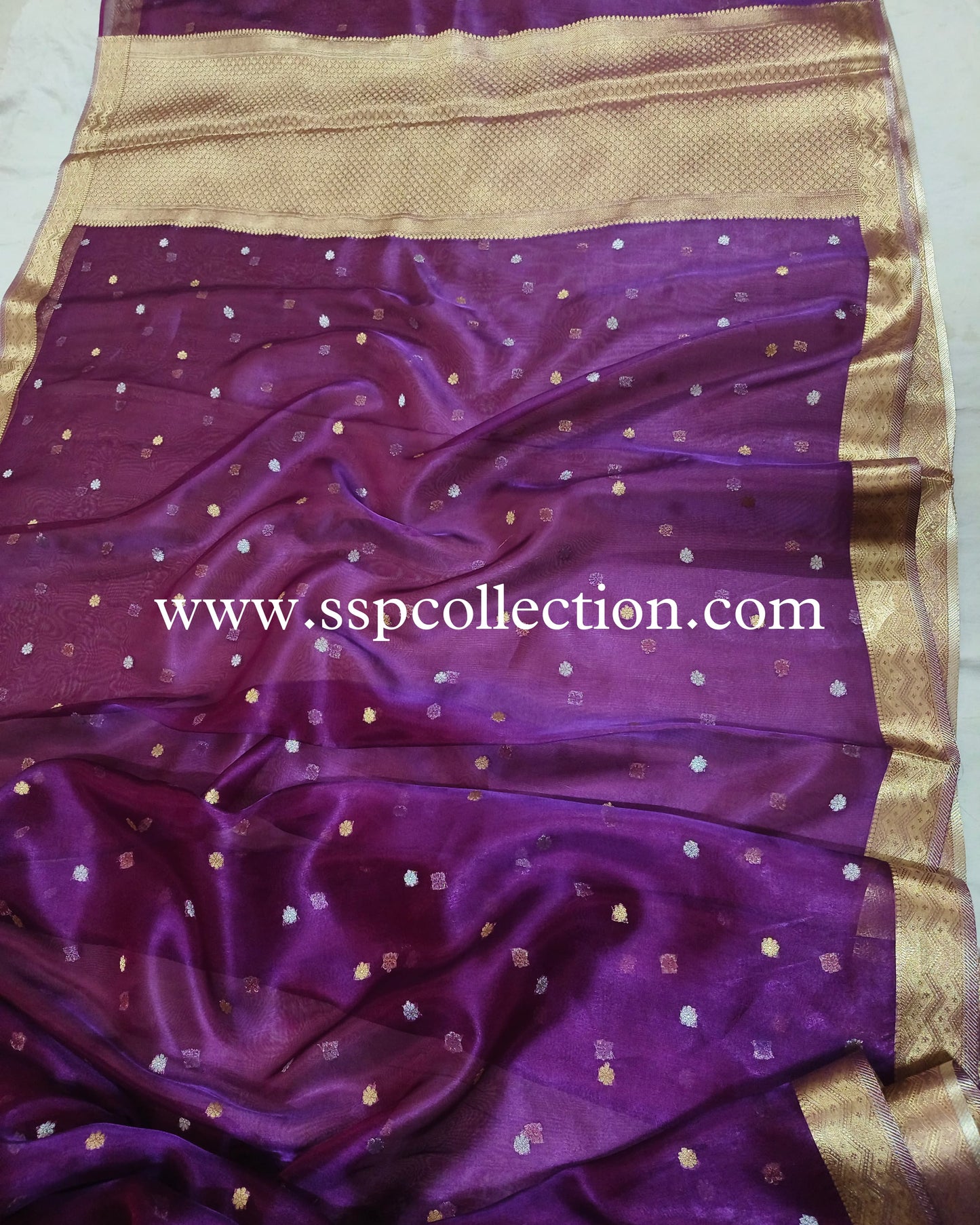 Dhoop-Chaao Pure Tissue Silk Banarasi Saree