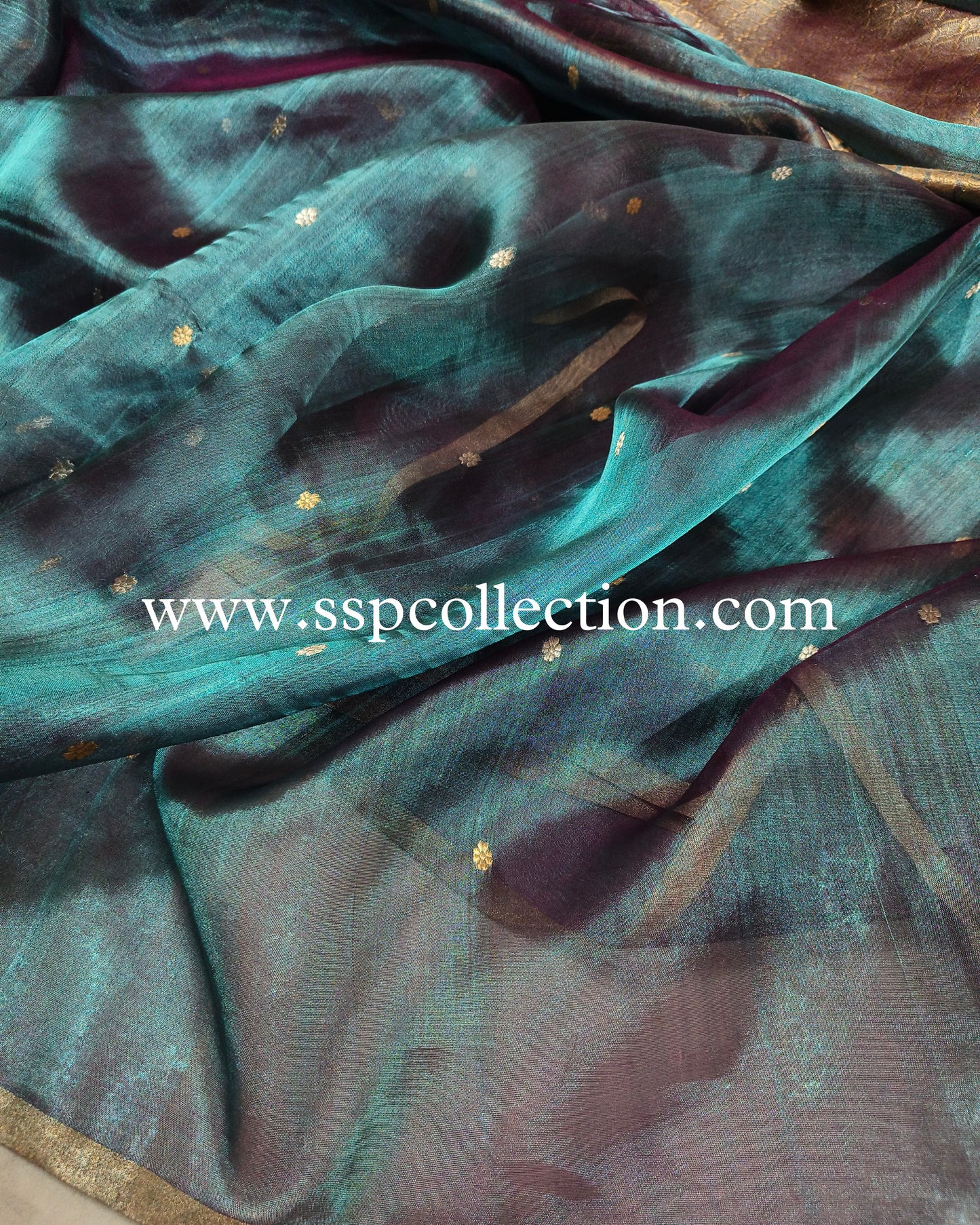 Dhoop-Chaao Pure Tissue Silk Banarasi Saree