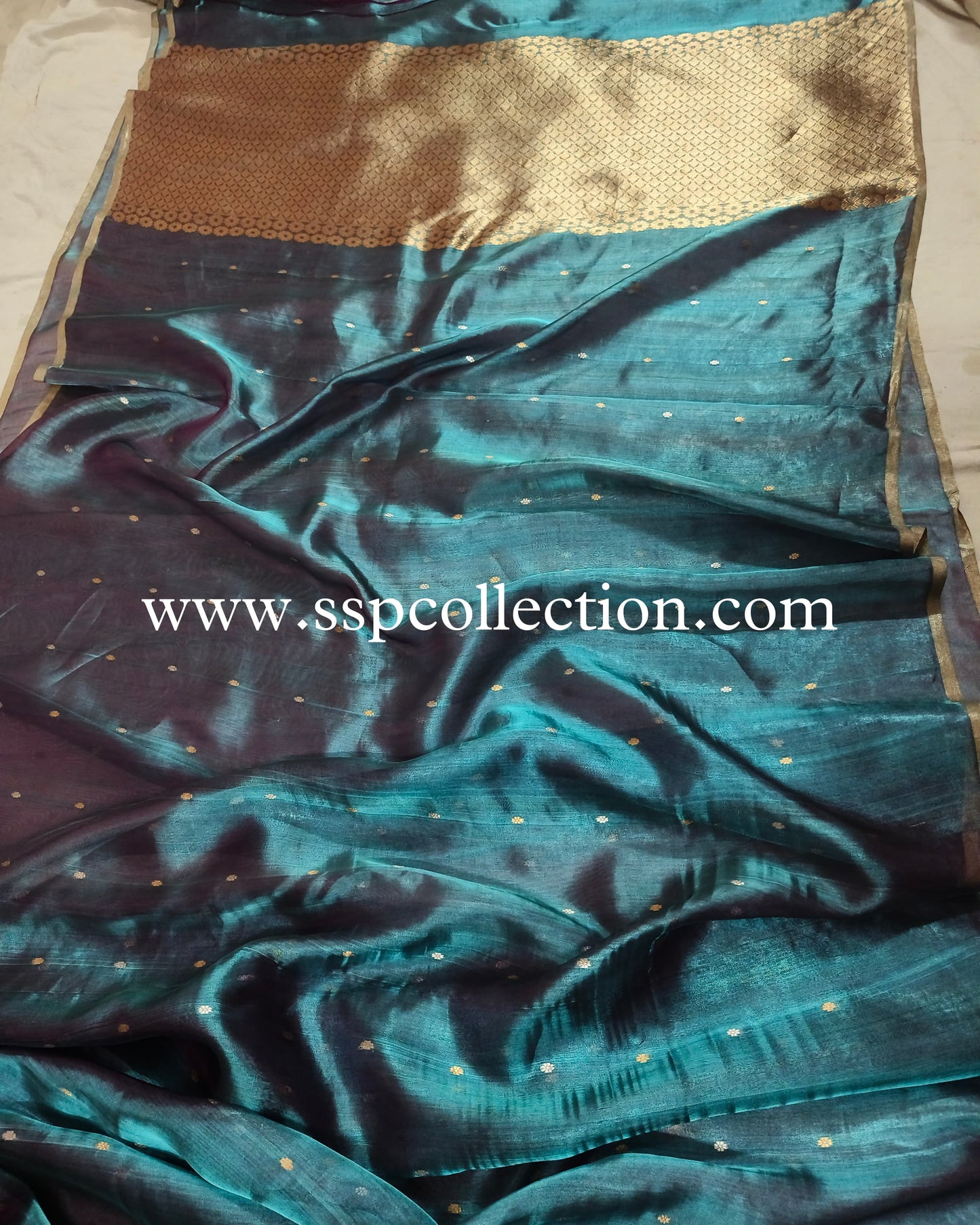 Dhoop-Chaao Pure Tissue Silk Banarasi Saree