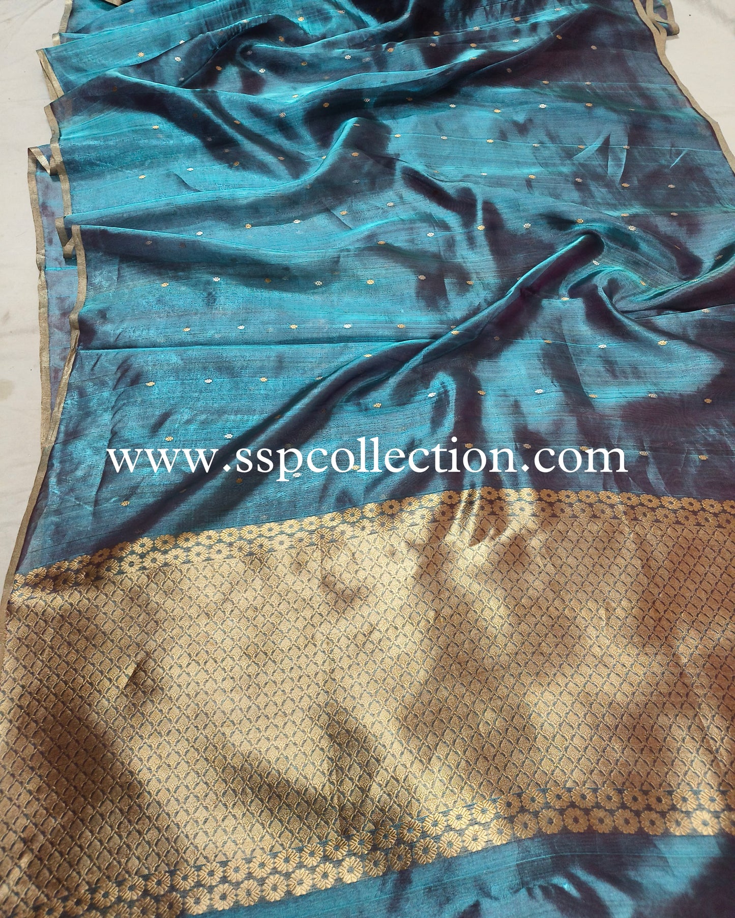 Dhoop-Chaao Pure Tissue Silk Banarasi Saree