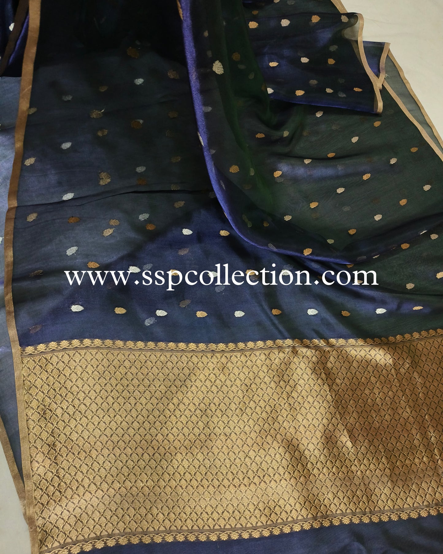 Dhoop-Chaao Pure Tissue Silk Banarasi Saree
