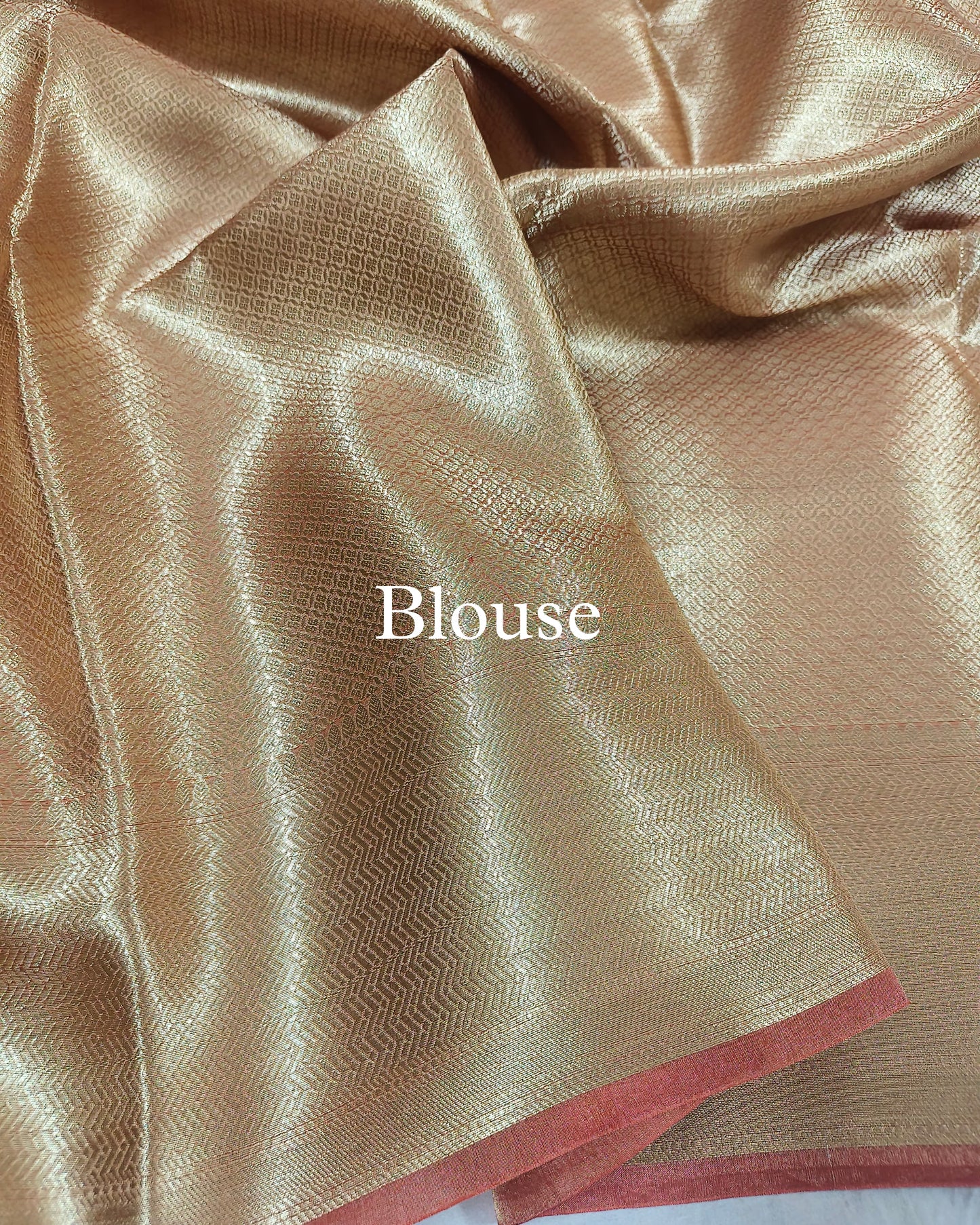 Rust Pure Tissue Silk Chand-Tara Banarasi Saree