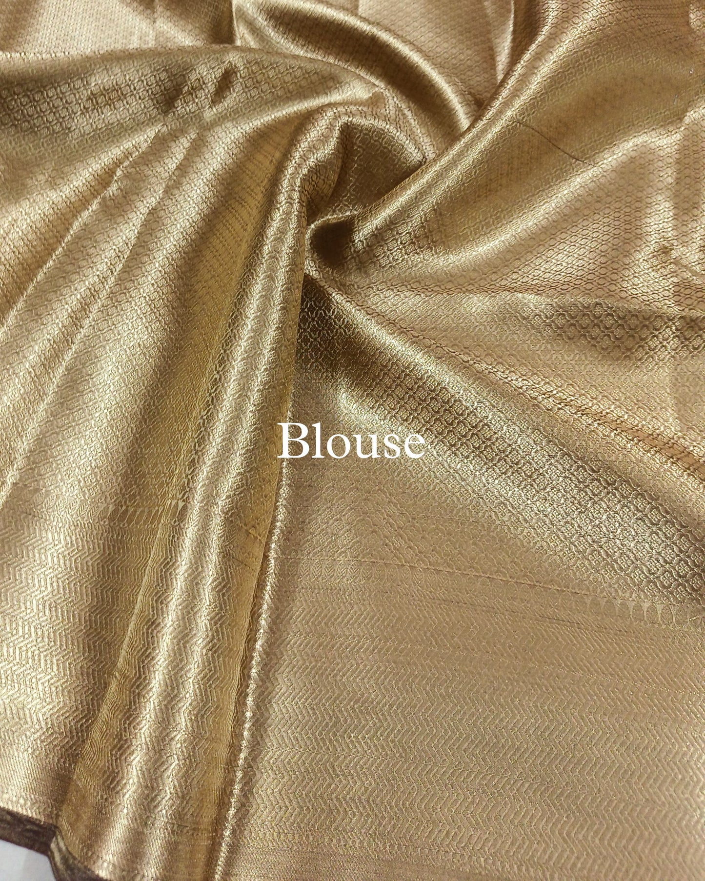 Metallic-Bronze Pure Tissue Silk Chand-Tara Banarasi Saree