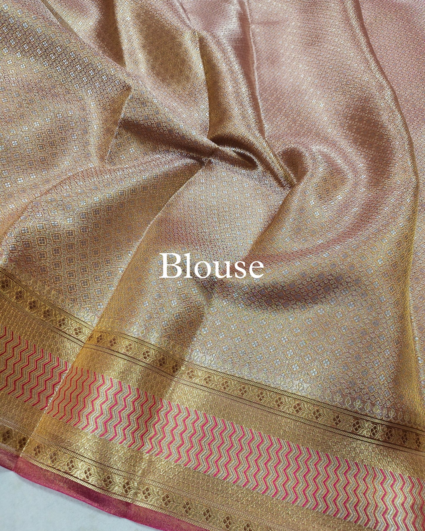 Pink Paithani Pure Tissue Silk Banarasi Saree