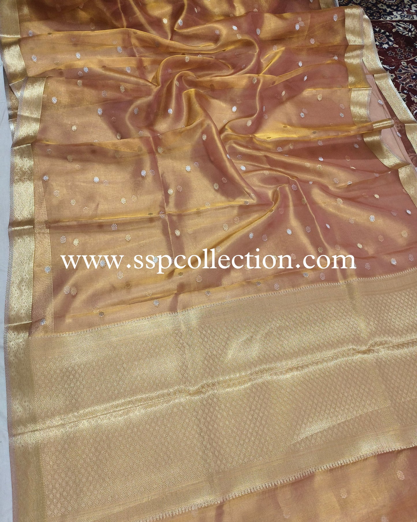 Dhoop-Chaao Pure Tissue Silk Banarasi Saree