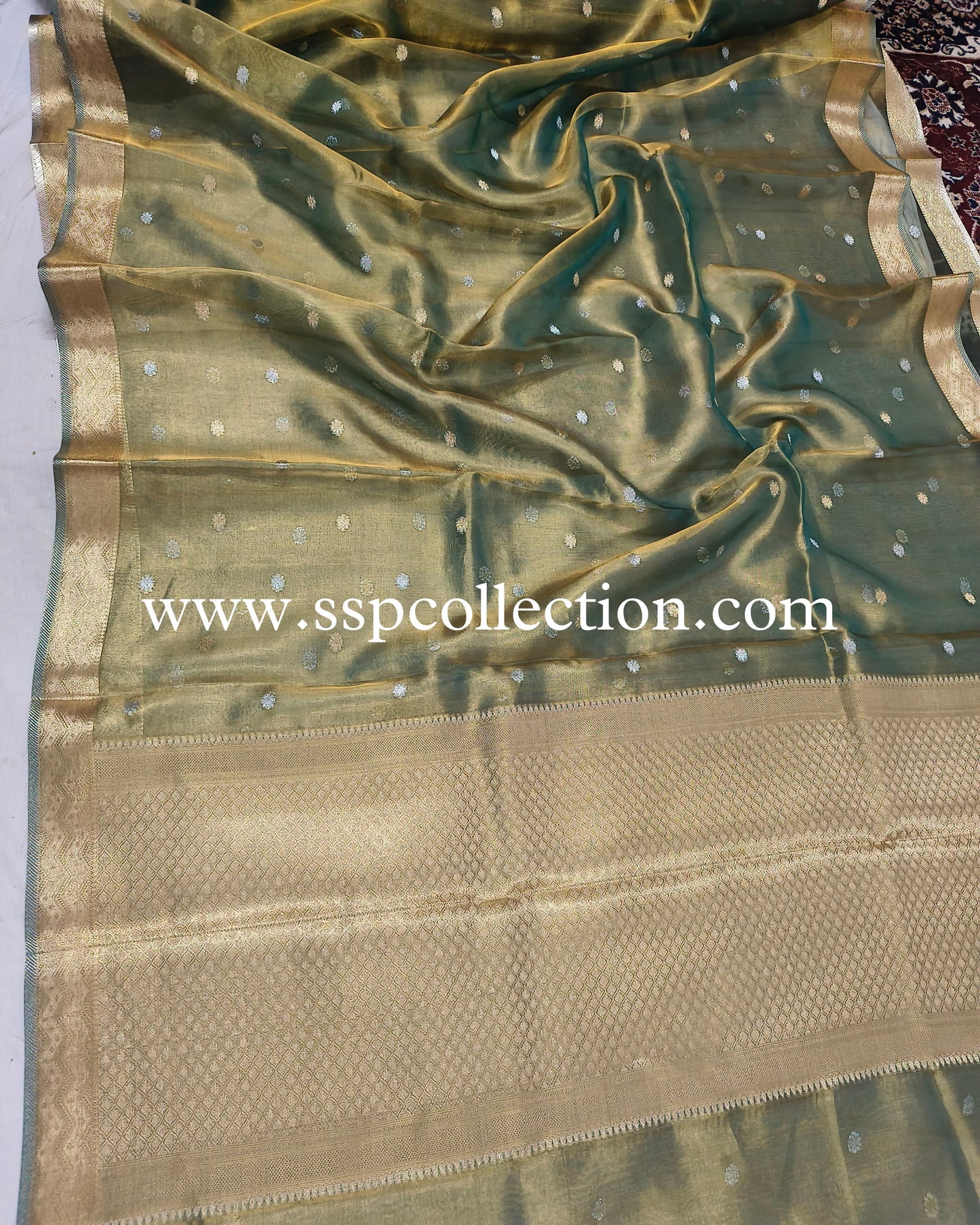 Dhoop-Chaao Pure Tissue Silk Banarasi Saree