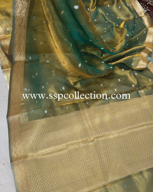 Dhoop-Chaao Pure Tissue Silk Banarasi Saree