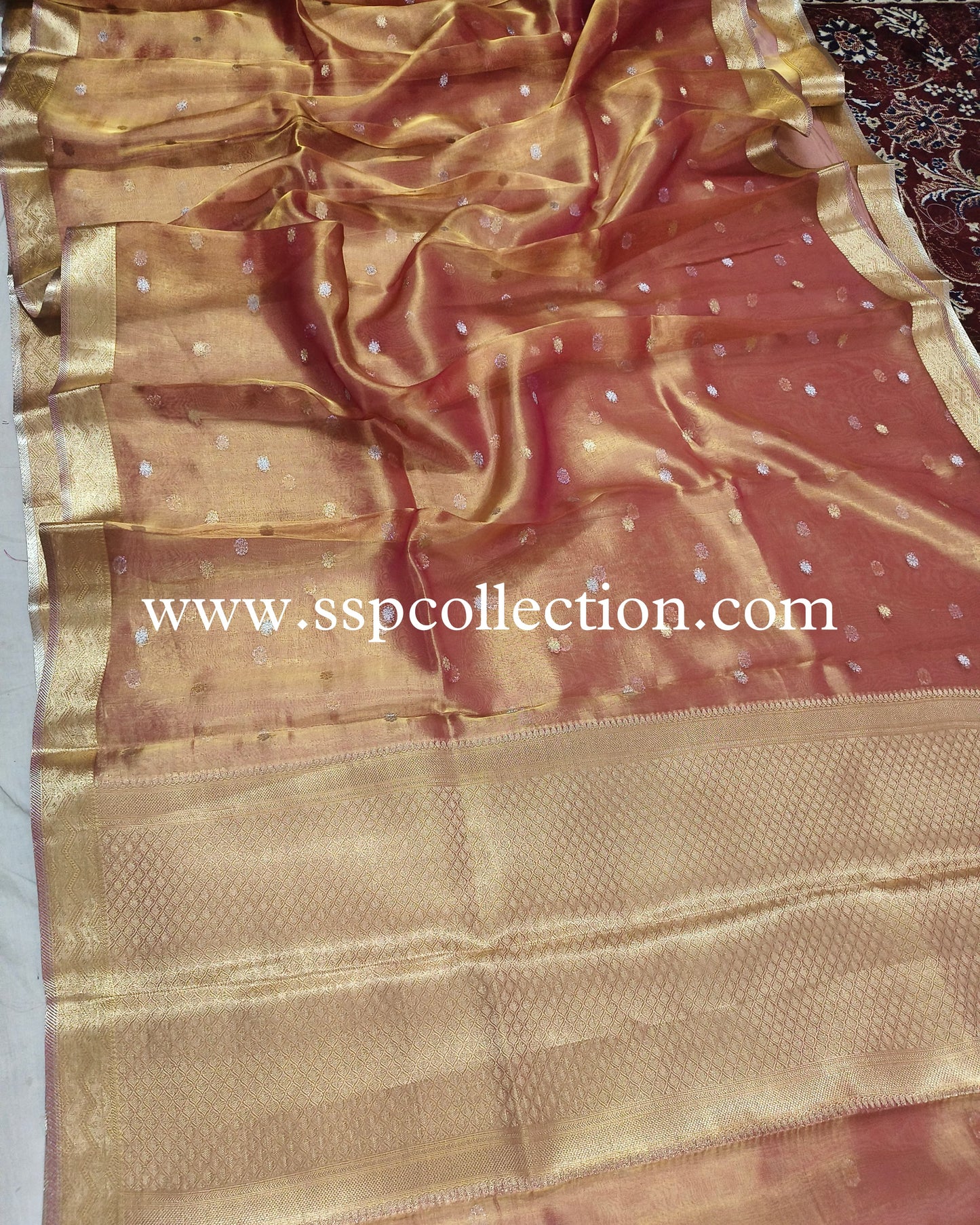 Dhoop-Chaao Pure Tissue Silk Banarasi Saree