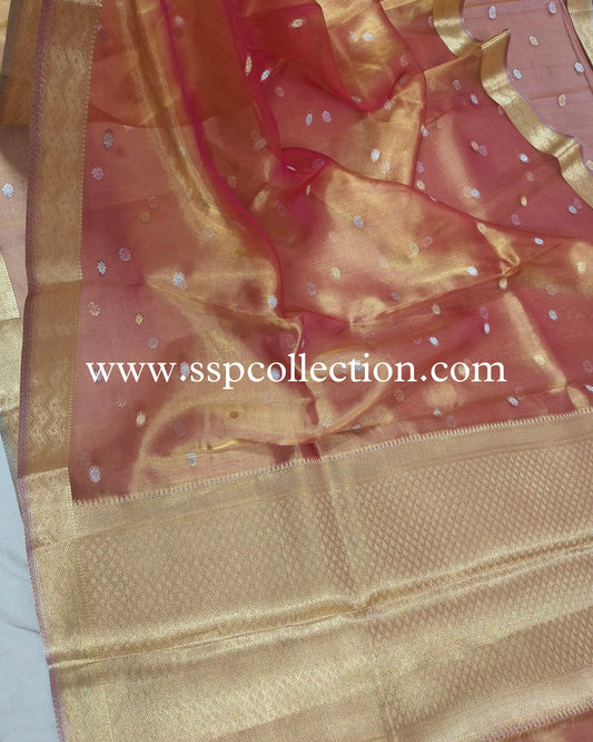 Dhoop-Chaao Pure Tissue Silk Banarasi Saree