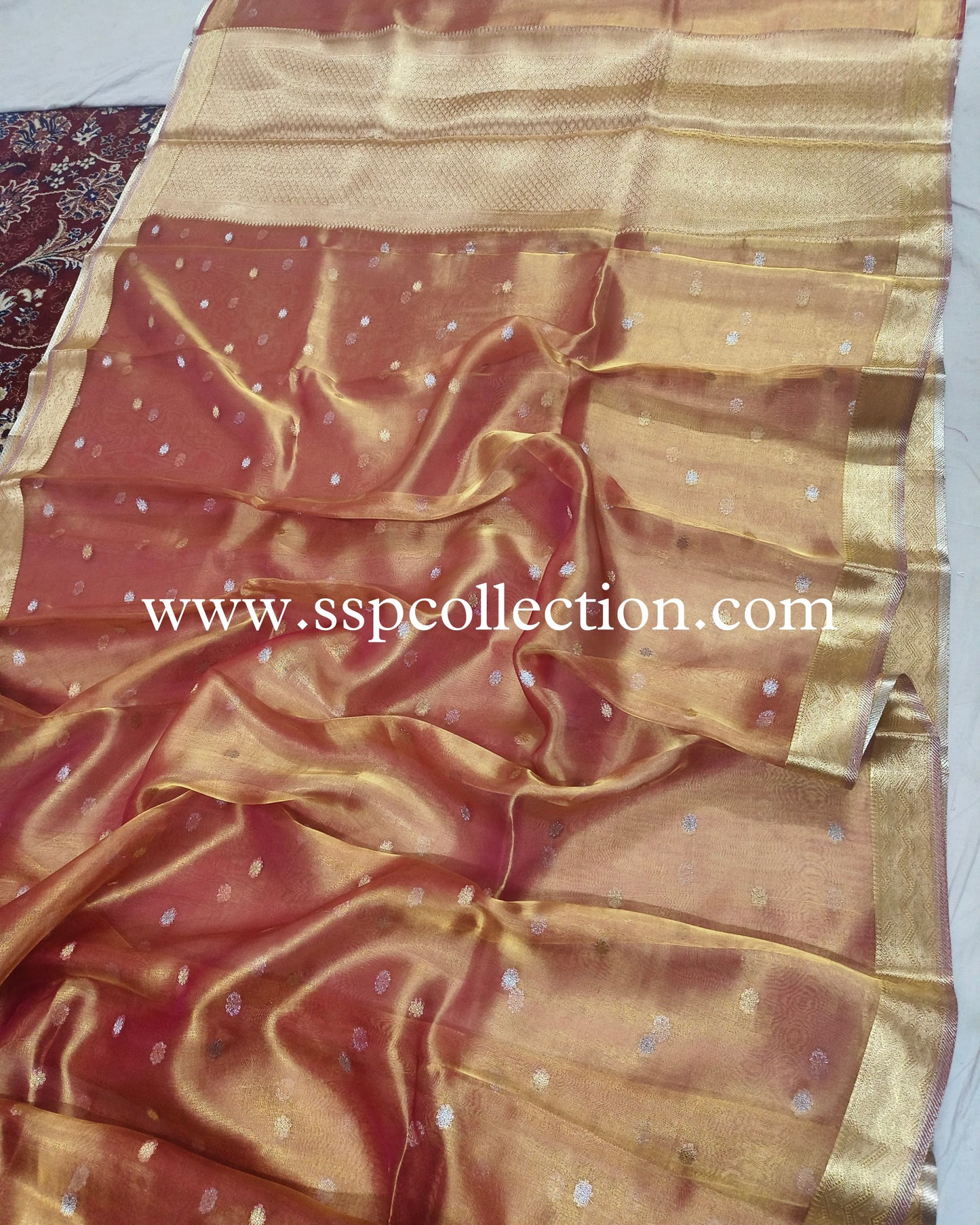 Dhoop-Chaao Pure Tissue Silk Banarasi Saree