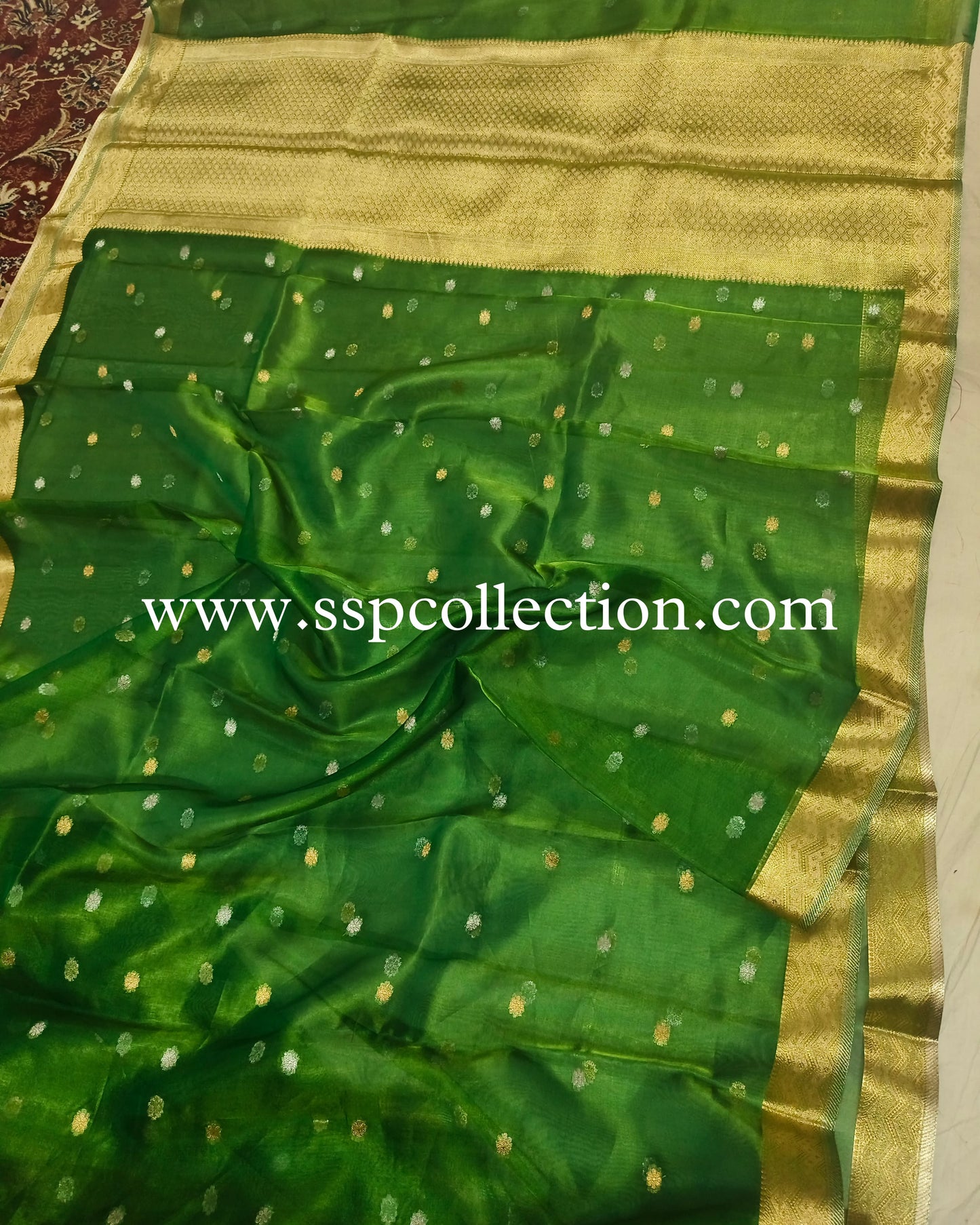 Green Pure Tissue Silk Banarasi Saree