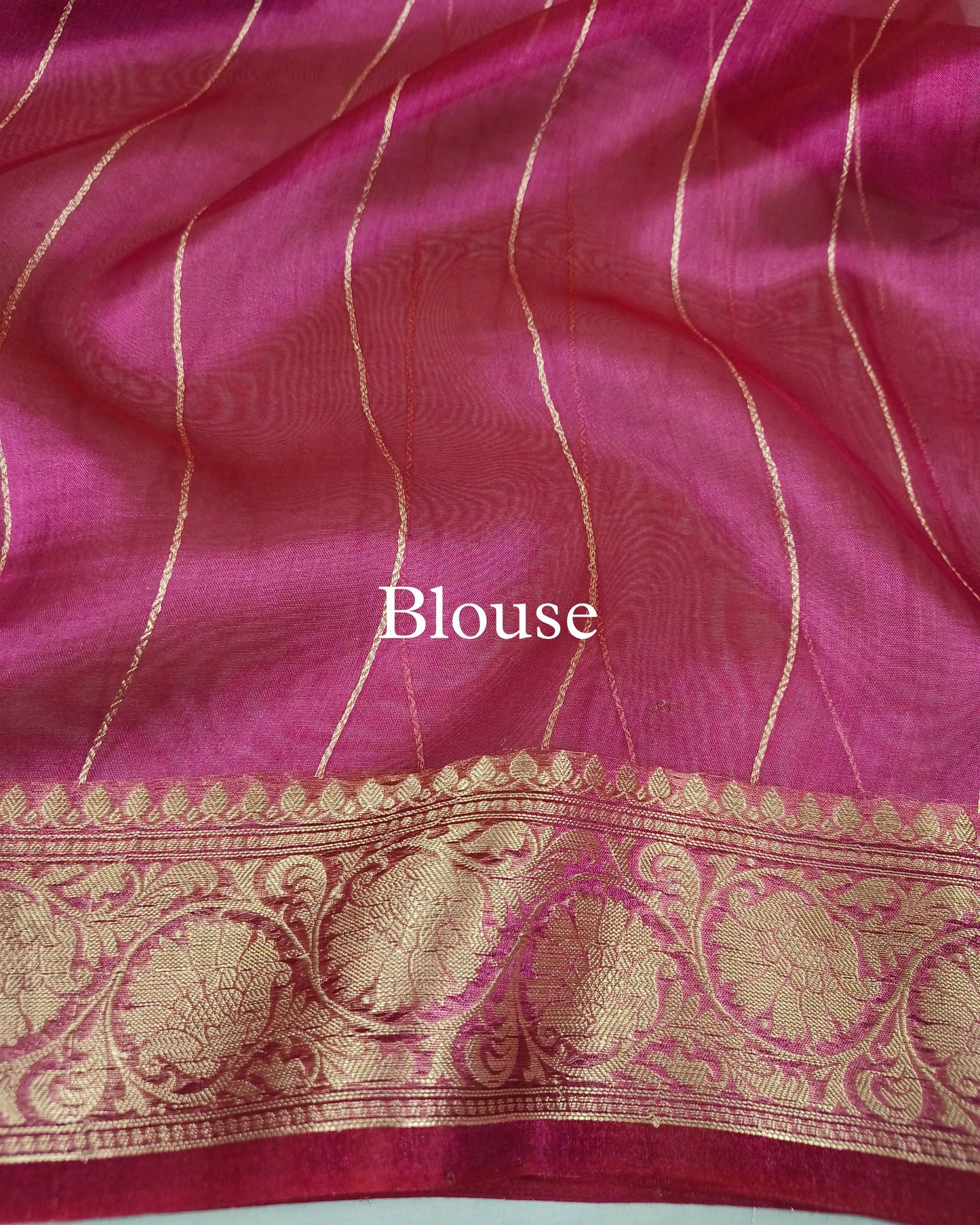 Dhoop-Chaao Pure Tissue Silk Banarasi Saree