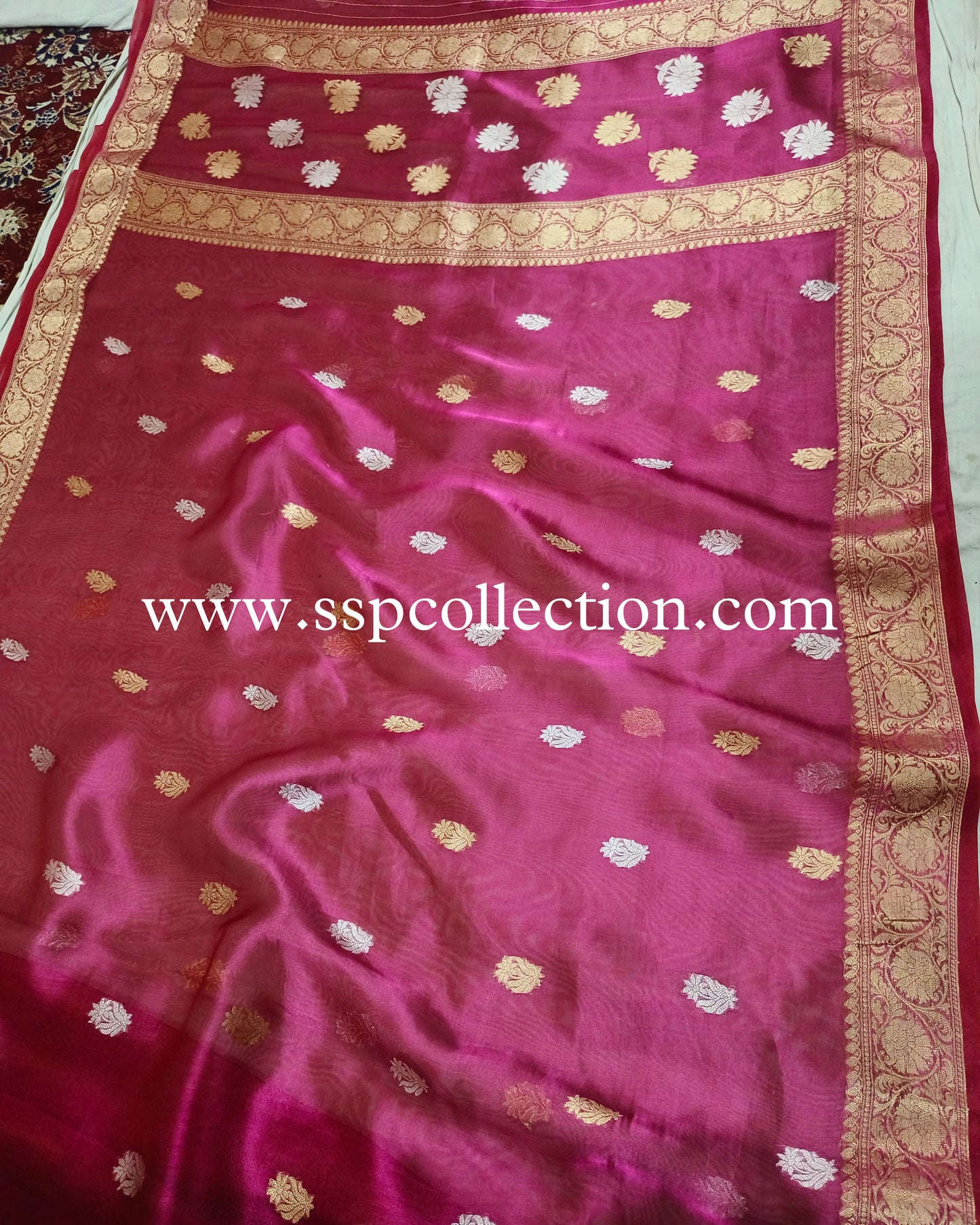 Dhoop-Chaao Pure Tissue Silk Banarasi Saree