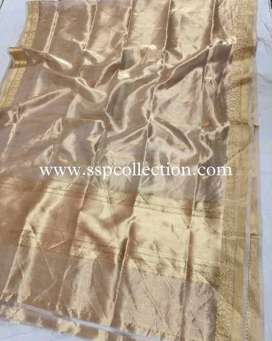 Gold Pure Tissue Silk Banarasi Dupatta