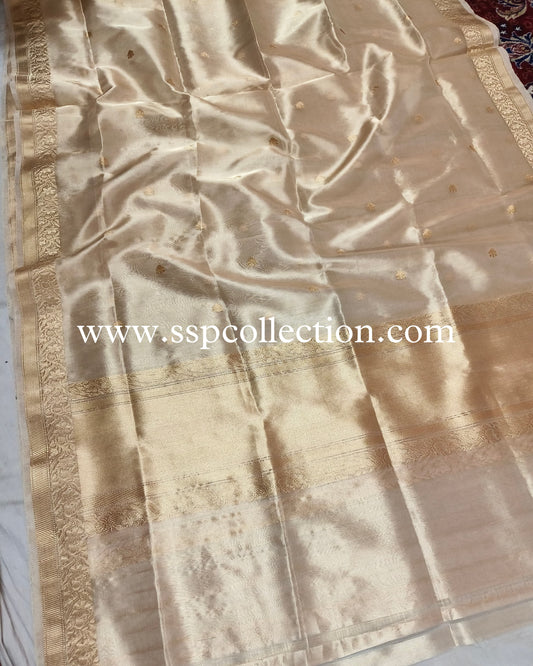 Gold Pure Tissue Silk Banarasi Dupatta