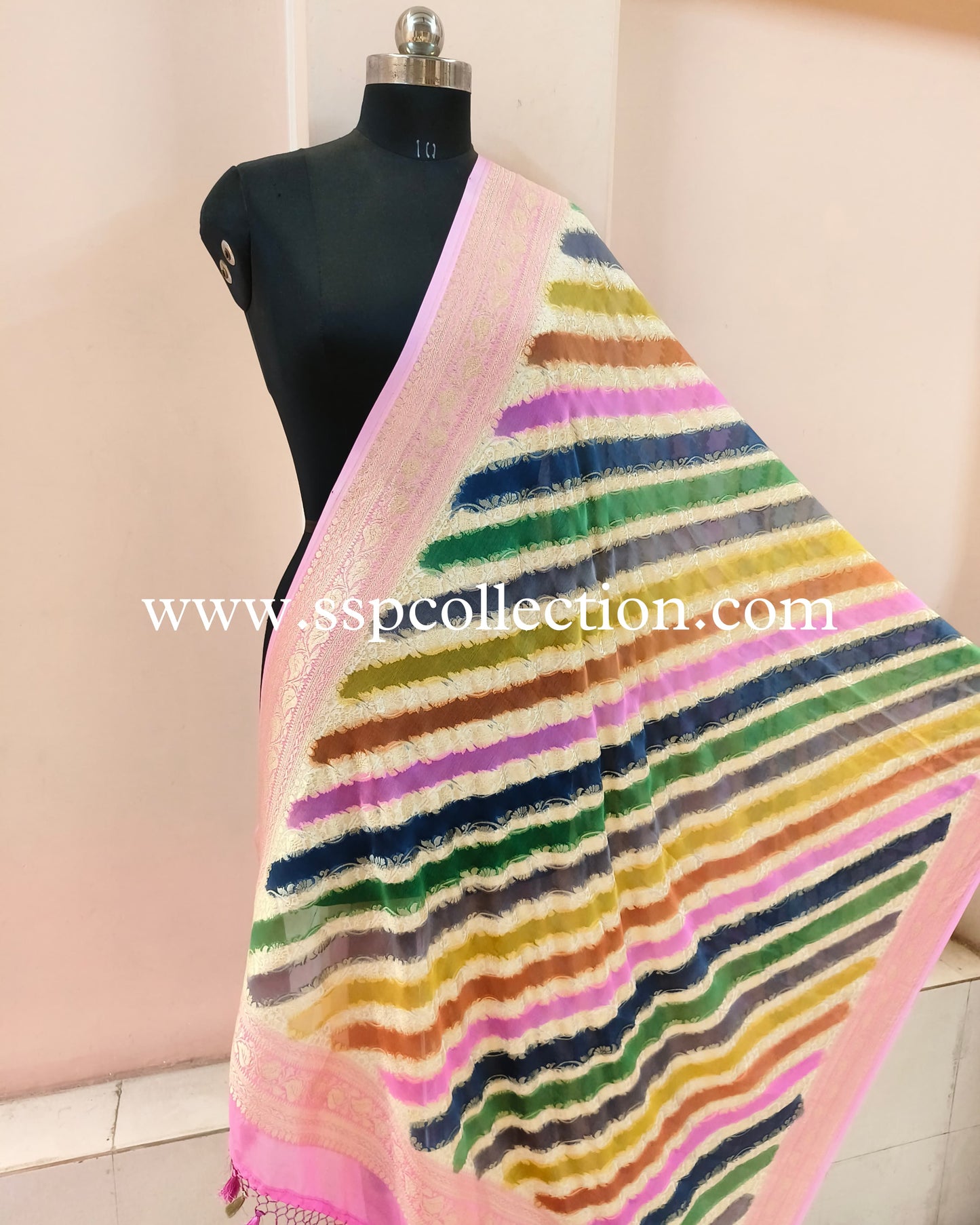 Rangkaat-Dye Pure Georgette Banarasi Dupatta