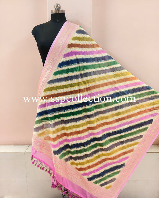 Rangkaat-Dye Pure Georgette Banarasi Dupatta