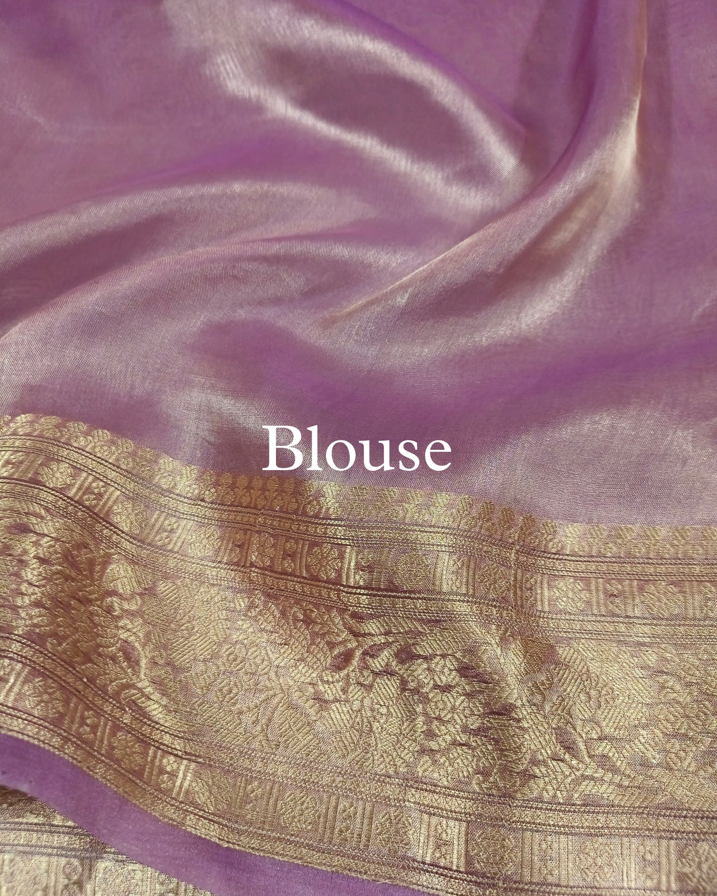 Lilac Pure Tissue Silk Banarasi Saree