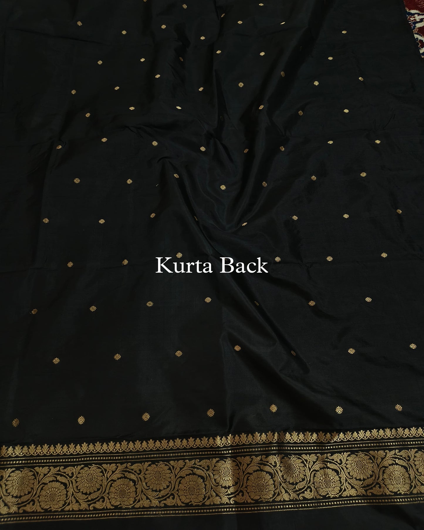 Black Pure Katan Silk Banarasi Suit