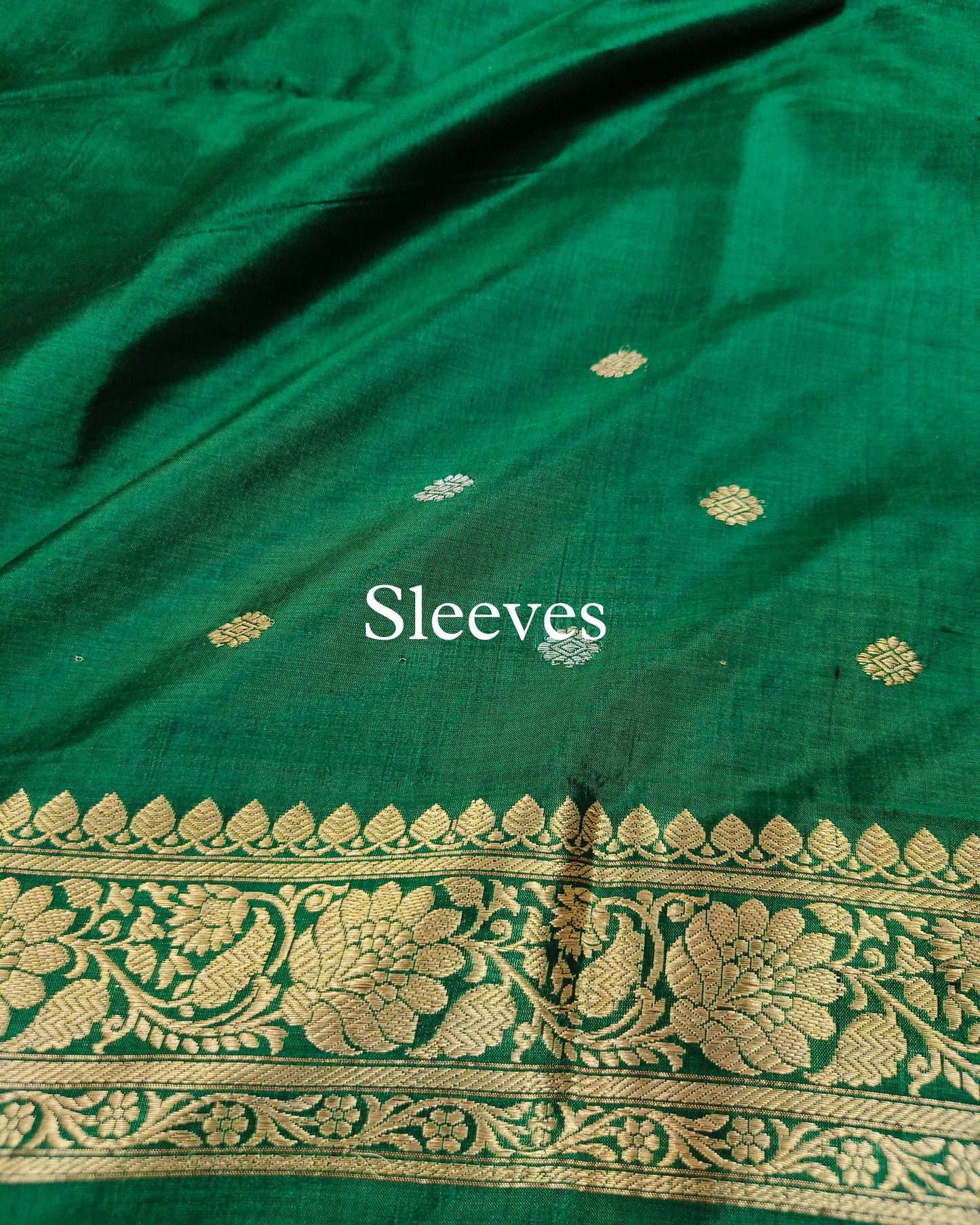 Bottle-Green Pure Katan Silk Banarasi Suit