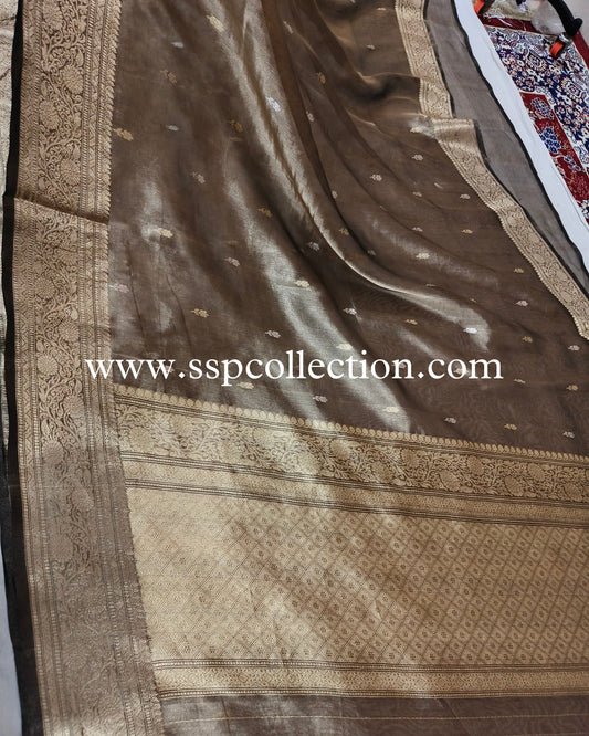 Black Pure Tissue Silk Banarasi Saree