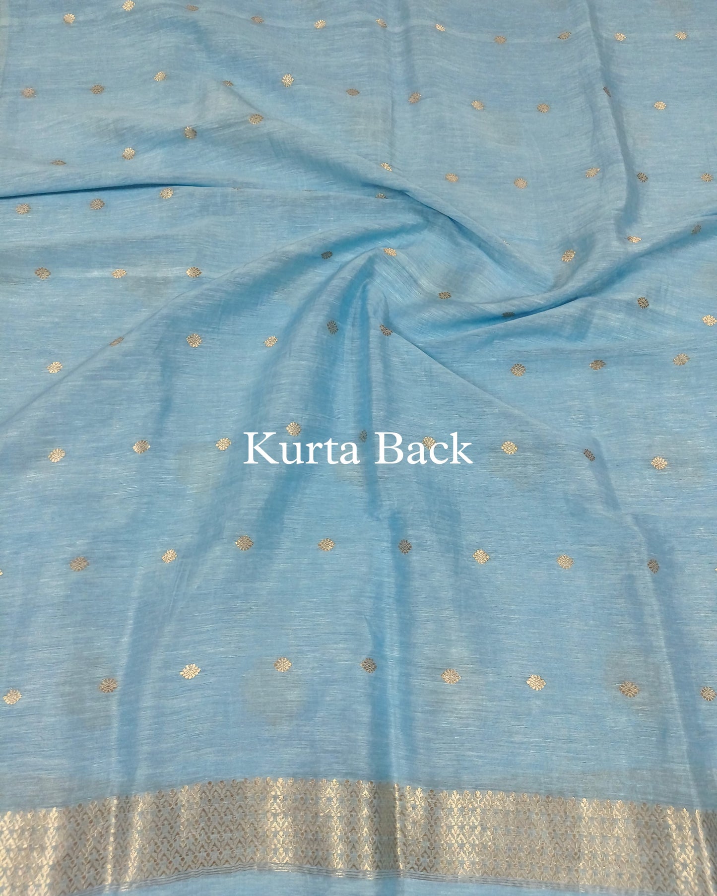 Light-Blue Pure Handwoven Banarasi Suit