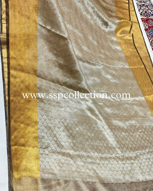 Black Pure Tissue Silk Tanchoi Brocade Banarasi Saree
