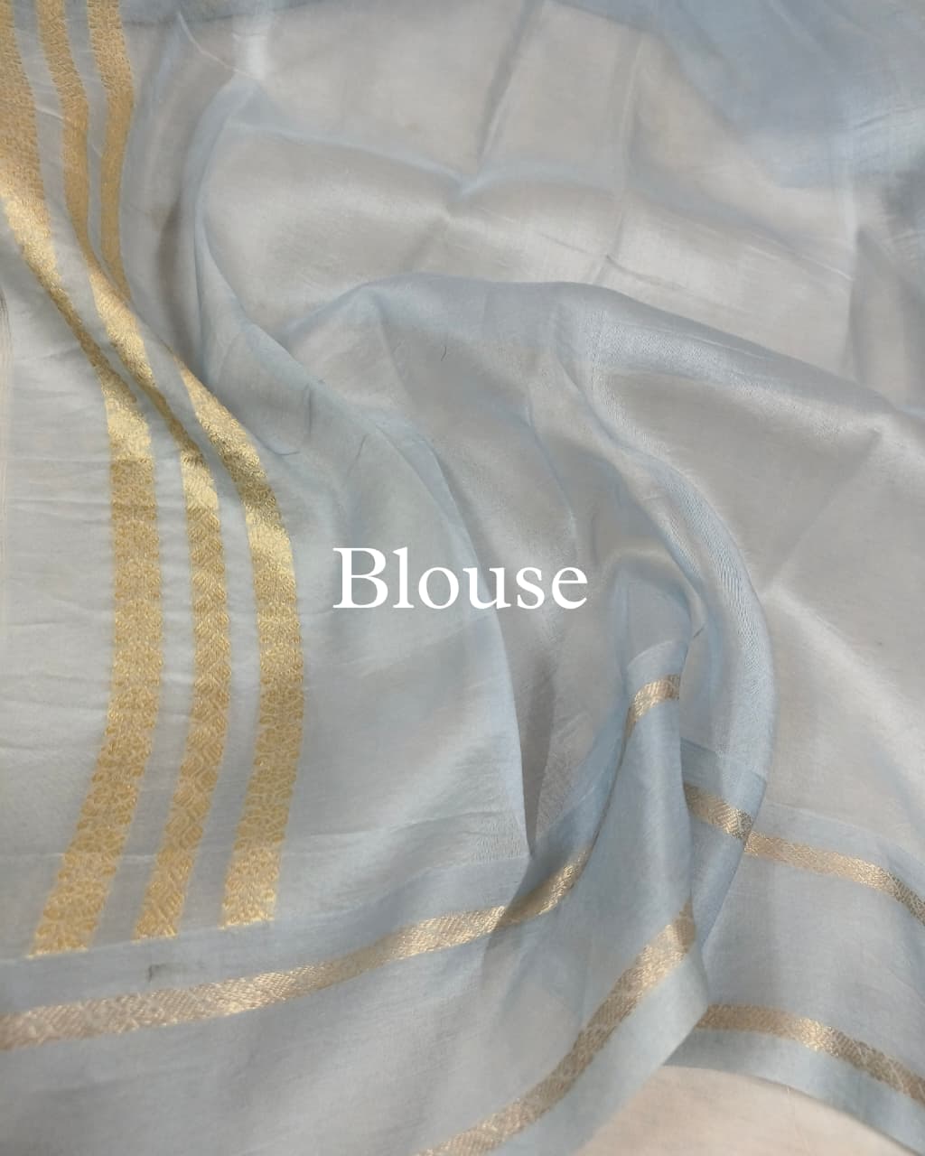 Light-Gray Pure Kora Silk Banarasi Saree