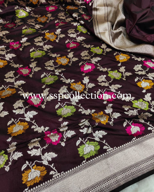 Pure Katan Silk Meenakaari Banarasi Saree