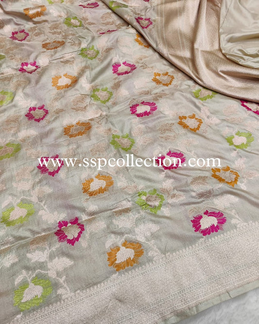 Pure Katan Silk Meenakaari Banarasi Saree