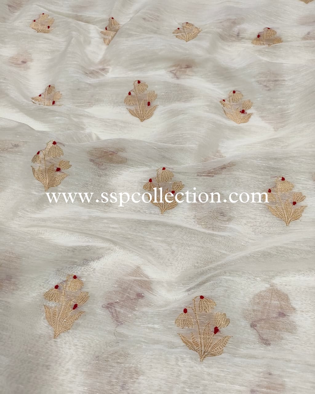 Dyeable Pure Linen Silk Banarasi Fabric