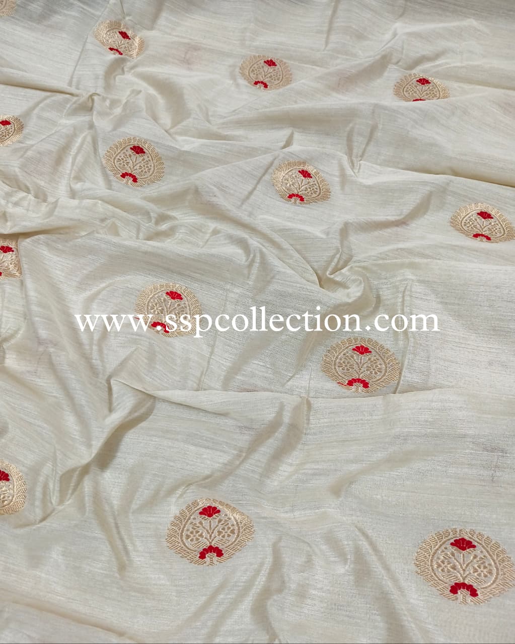 Dyeable Pure Moonga Silk Banarasi Fabric
