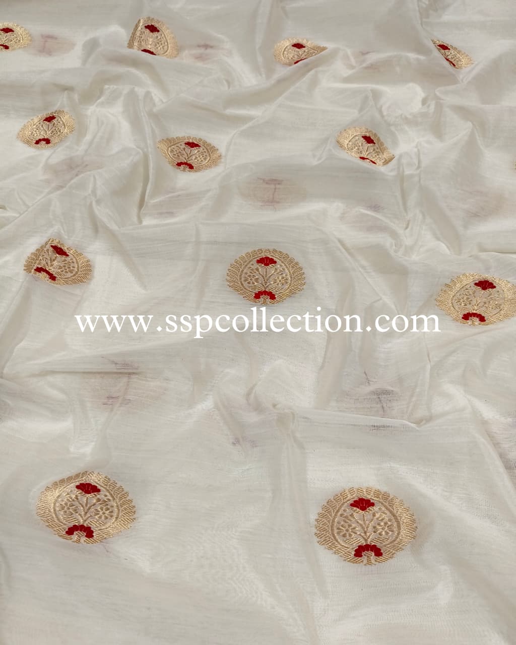 Dyeable Pure Cotton Silk Banarasi Fabric