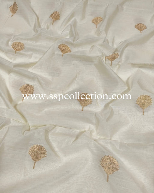 Dyeable Pure Chiniya Silk Banarasi Fabric