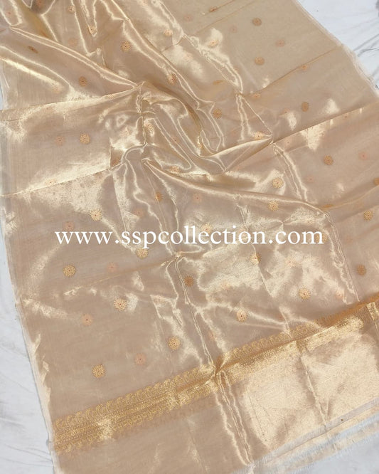 Gold Pure Tissue Silk Banarasi Dupatta
