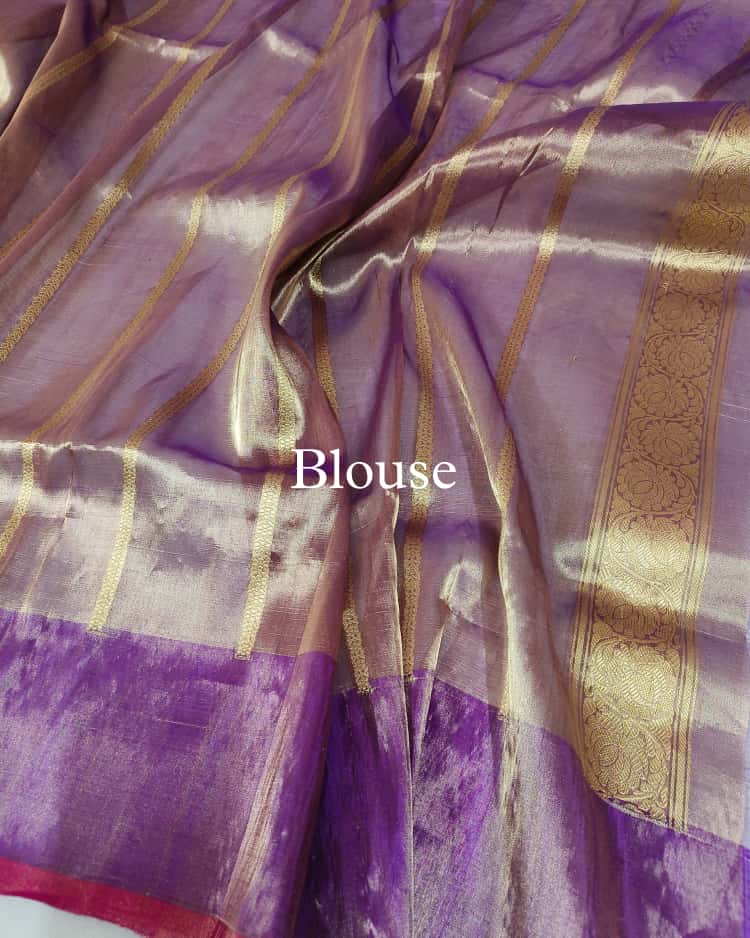 Olive-Gold Pure Tissue Silk Banarasi Saree