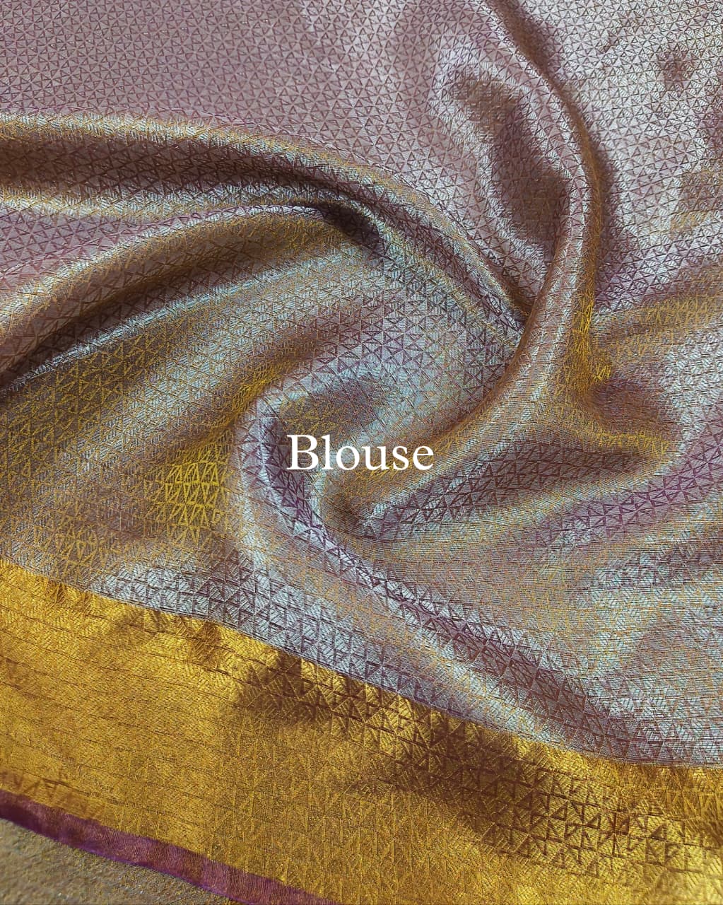 Purple Pure Molten Tissue Silk Brocade Banarasi Saree