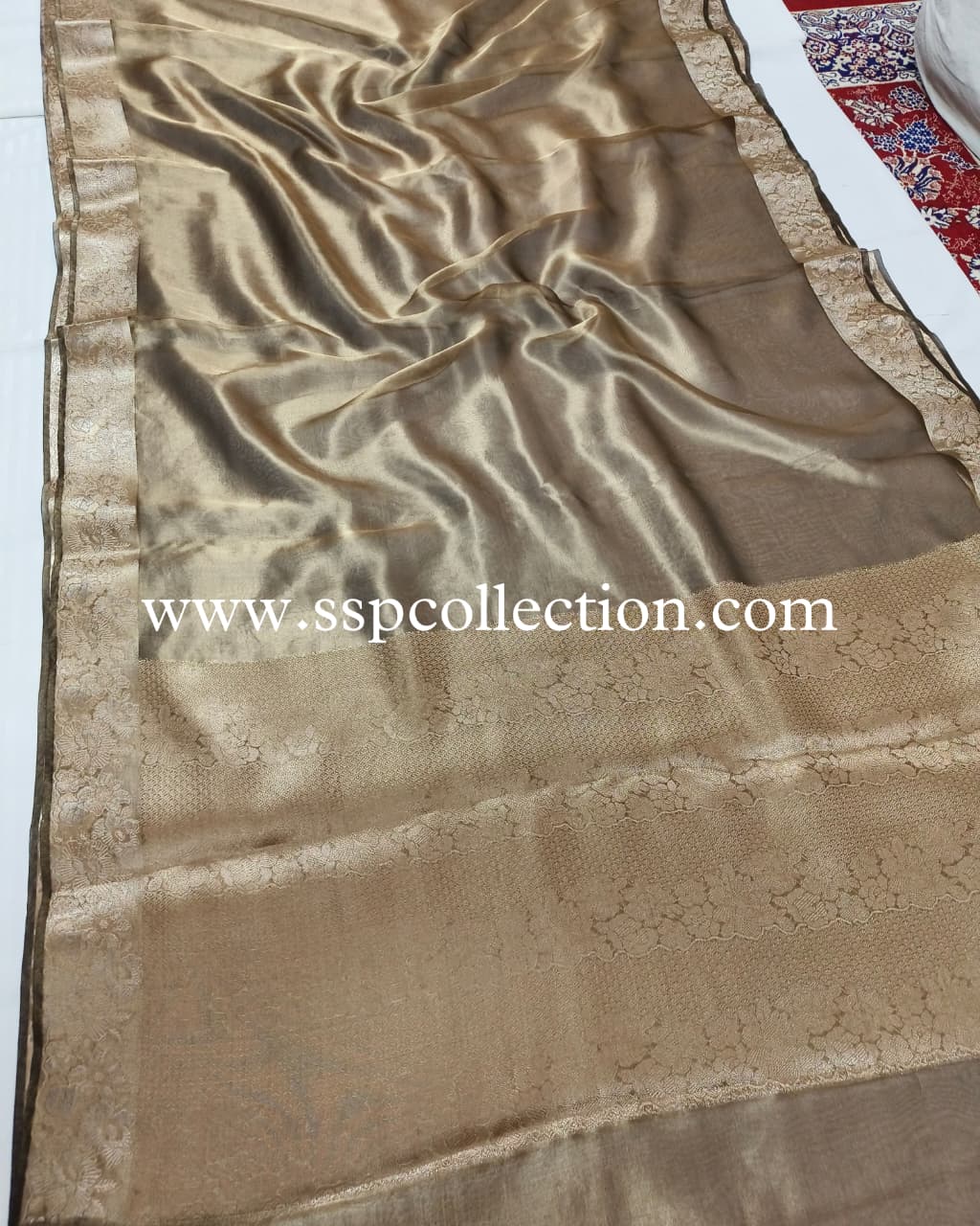 Black Pure Tissue Silk Alfi Banarasi Saree