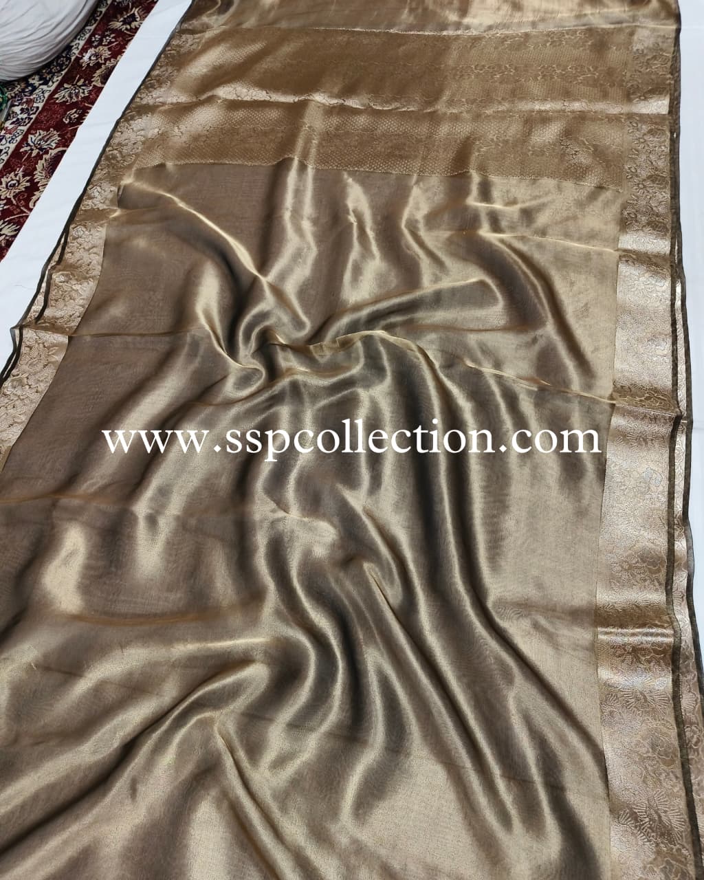 Black Pure Tissue Silk Alfi Banarasi Saree