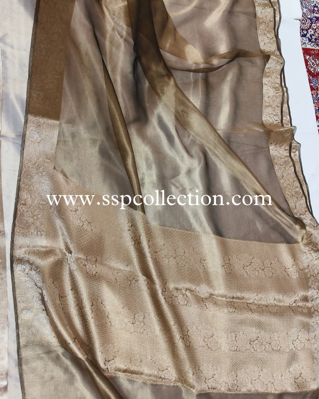 Black Pure Tissue Silk Alfi Banarasi Saree