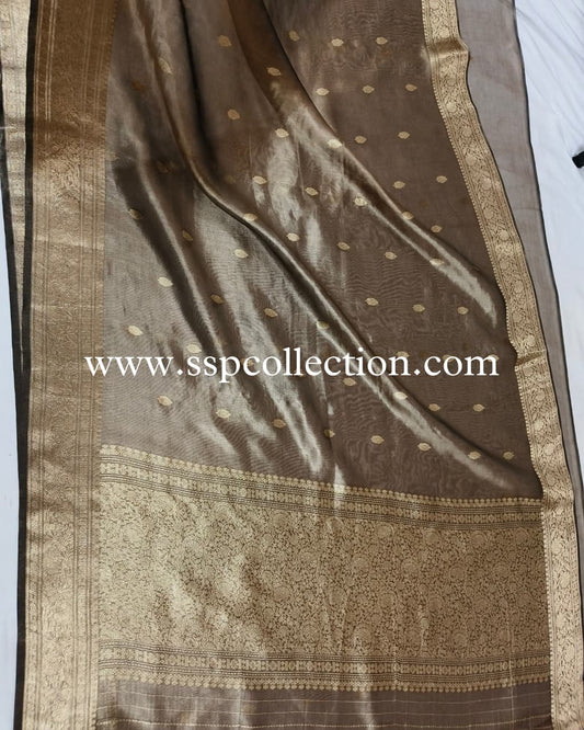 Black Pure Tissue Silk Banarasi Saree