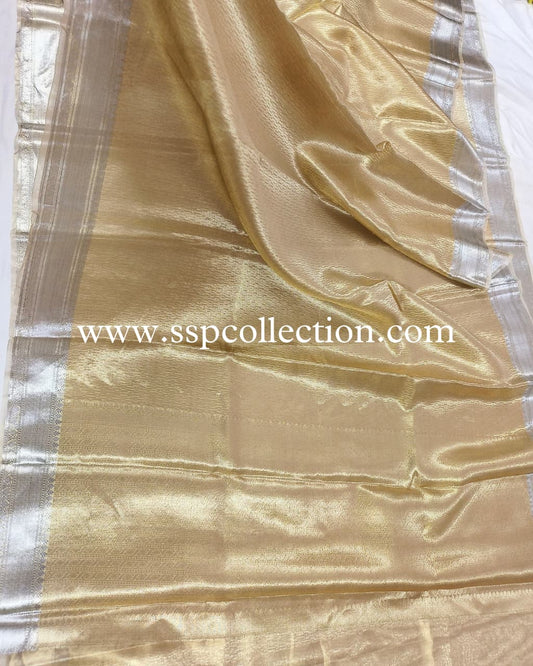 Gold-Silver Pure Tissue Silk Brocade Banarasi Saree