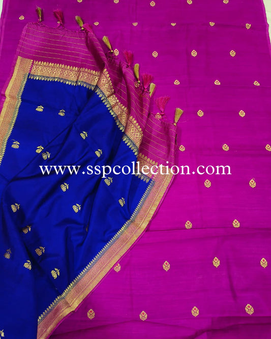 Contrast Pure Chiniya Silk Banarasi Suit