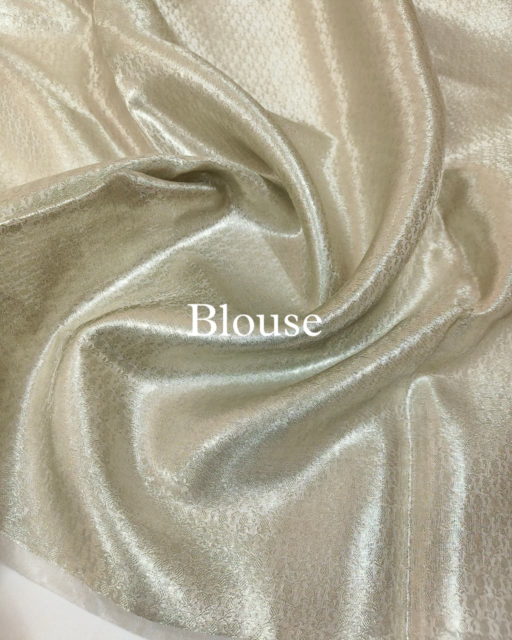 Silver Pure Molten Tissue Silk Brocade Banarasi Saree